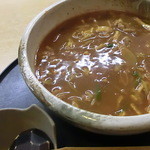 かやく - 見た目普通に美味しそうなカレーうどんですが・・・ かやく - 見た目普通に美味しそうなカレーうどんですが・・・