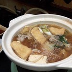 ちゃんこ 力士 - ちゃんこ鍋/醤油味（二人前だが食べかけ）