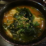 焼肉本舗 - 〆のご飯はクッパにしました(ジャストサイズ♪)