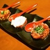 Namaiki - 料理写真:ユッケ盛合せ（ぶつ切ユッケ、ホワイトユッケ、納豆ユッケ）