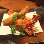 とんかつ割烹 かつぜん - 天然車海老のフライ　(2014/12)