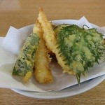 伯蕎庵 しばた - 天ぷら（エビ・野菜）