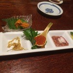 樂旬堂 坐唯杏 - 珍味盛り合わせ　日本酒が進みます